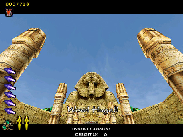 The Maze of the Kings (Arcade) screenshot: Reaching the Great Sphinx