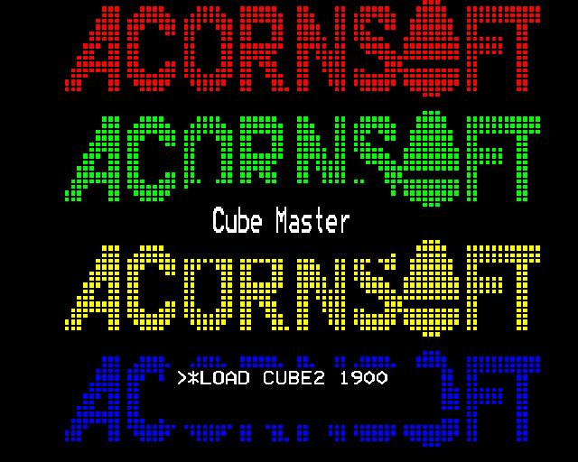 Cube Master (BBC Micro) screenshot: Loading screen