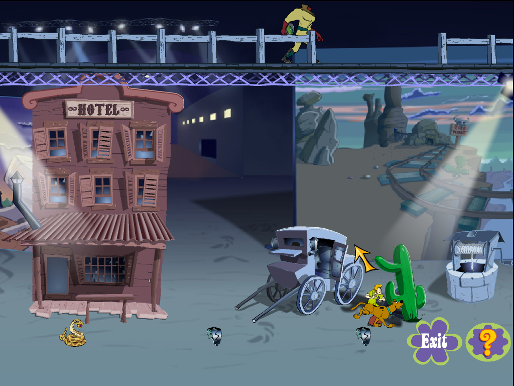 Scooby-Doo!: Case File #3 - Frights! Camera! Mystery! (Windows) screenshot: Jumping above the obstacles