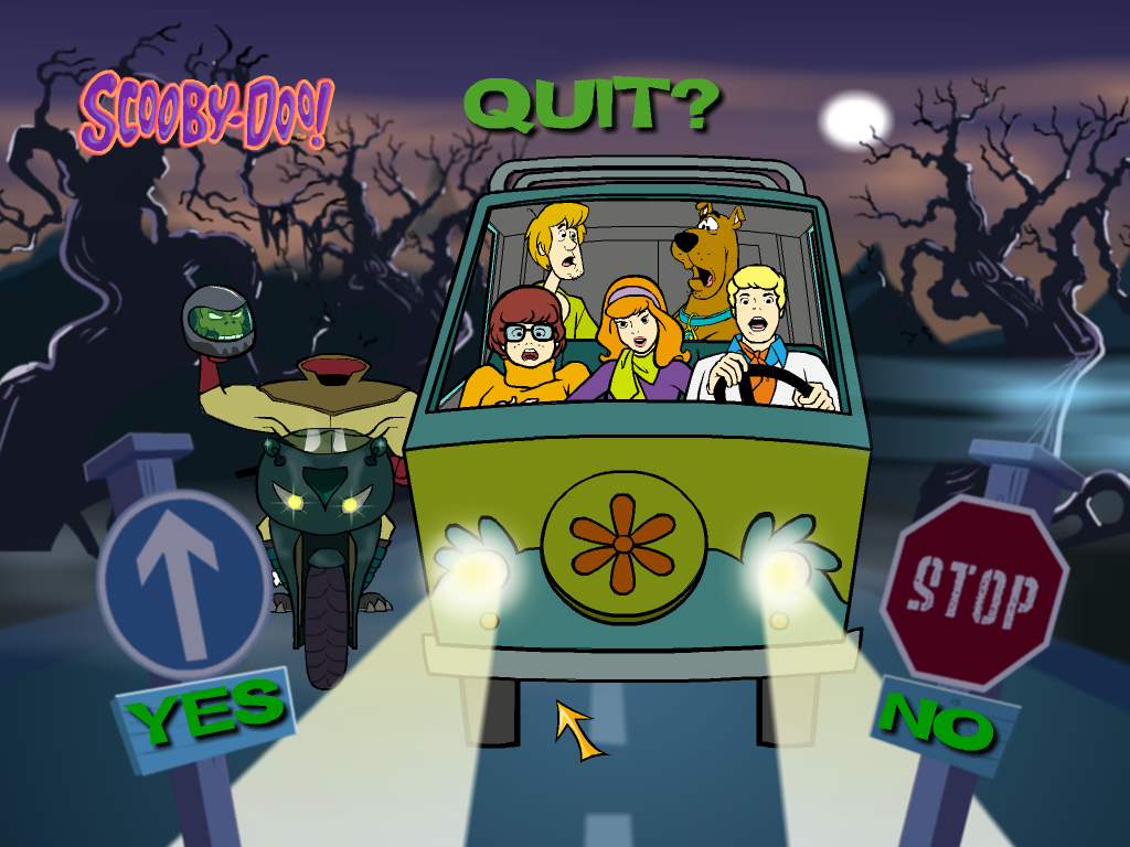 Scooby-Doo!: Case File #3 - Frights! Camera! Mystery! (Windows) screenshot: Exit screen