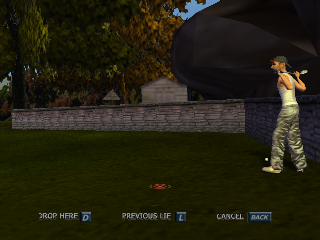 Outlaw Golf (Windows) screenshot: Ball lie