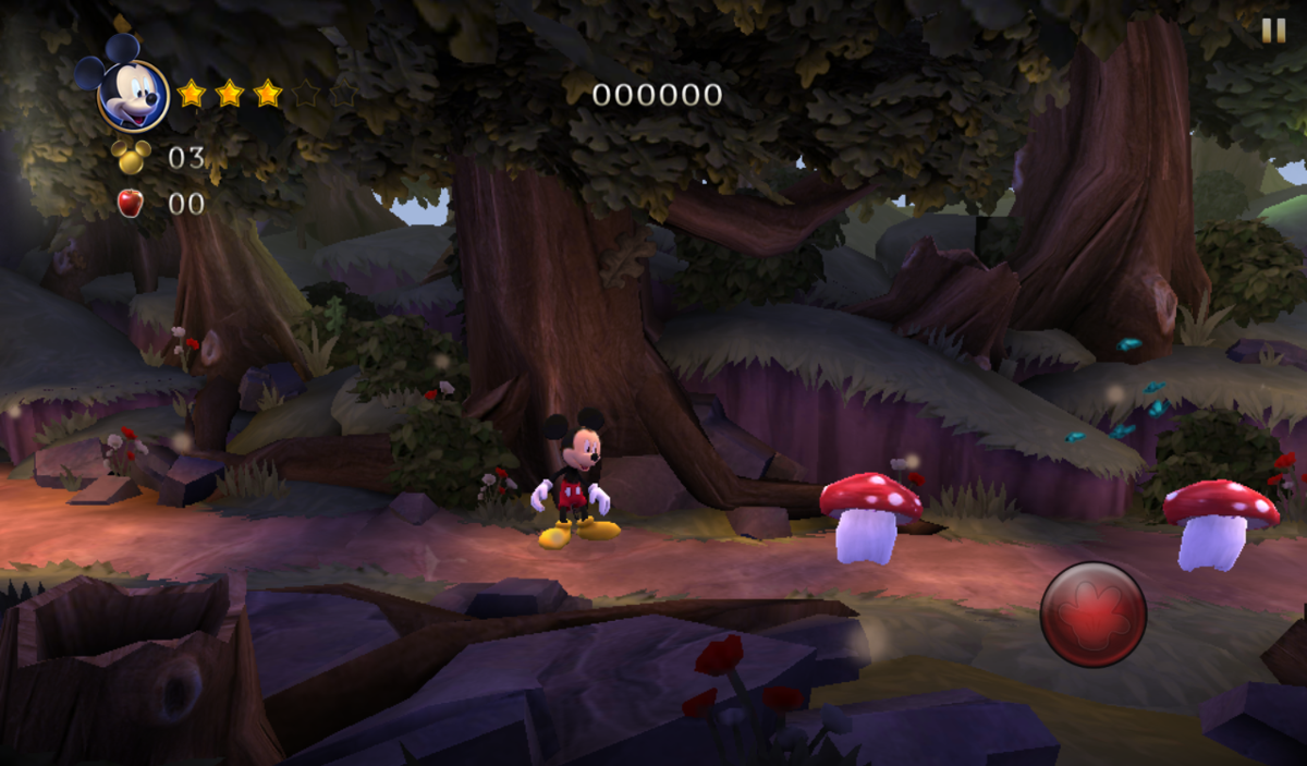 Castle of Illusion Starring Mickey Mouse (Android) screenshot: The first level