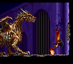 Demon's Crest (SNES) screenshot: Boss battle - dragon