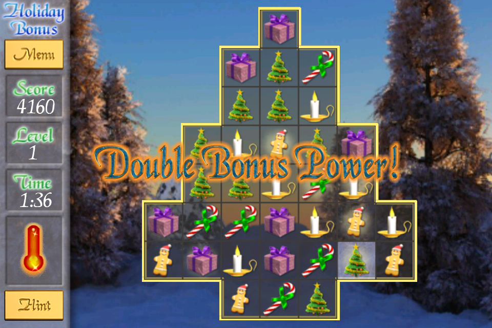 Holiday Bonus (iPhone) screenshot: Double Bonus Power!