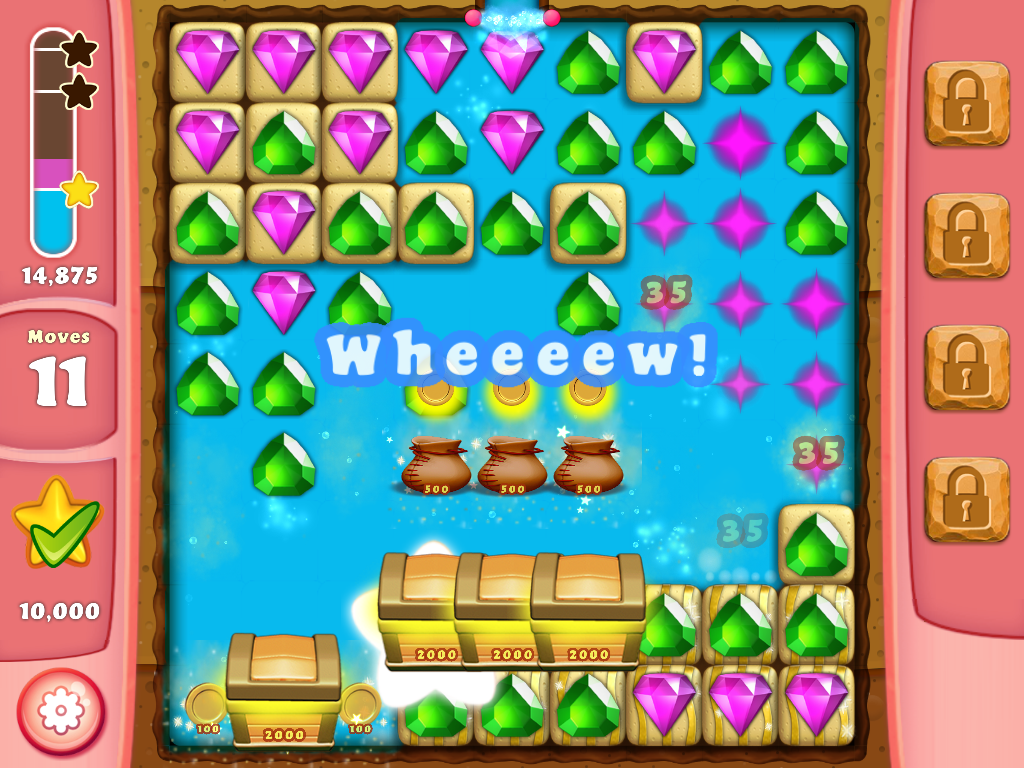 Screenshot of Diamond Digger Saga (iPad, 2014) - MobyGames