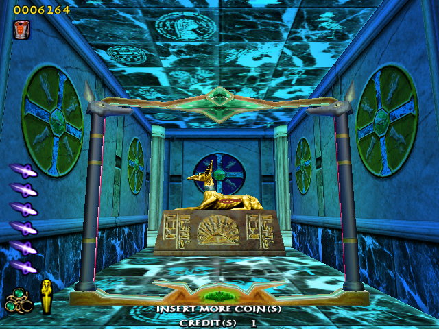 The Maze of the Kings (Arcade) screenshot: After the boss you get the chance to win the treasure