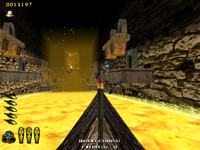 The Maze of the Kings (Arcade) screenshot: Out on a boat