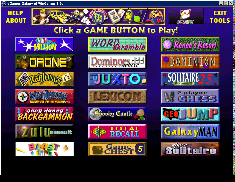 Screenshot of Galaxy of Games Silver Edition (Windows, 2002) MobyGames