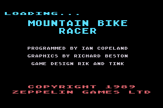 Mountain Bike Racer (Atari 8-bit) screenshot: Loading Screen