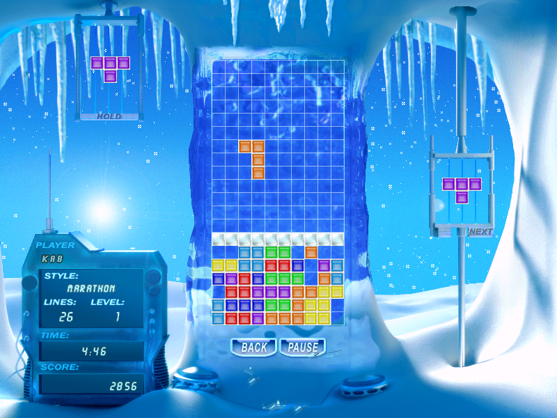 Tetris Elements (Windows) screenshot: Ice - Unbreakable layer created