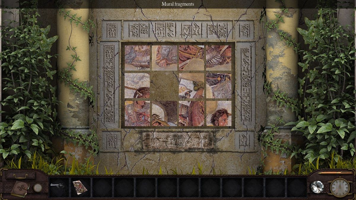 Chronicles of Mystery: Secret of the Lost Kingdom (Windows) screenshot: Shuffle the mural fragments to assemble the picture