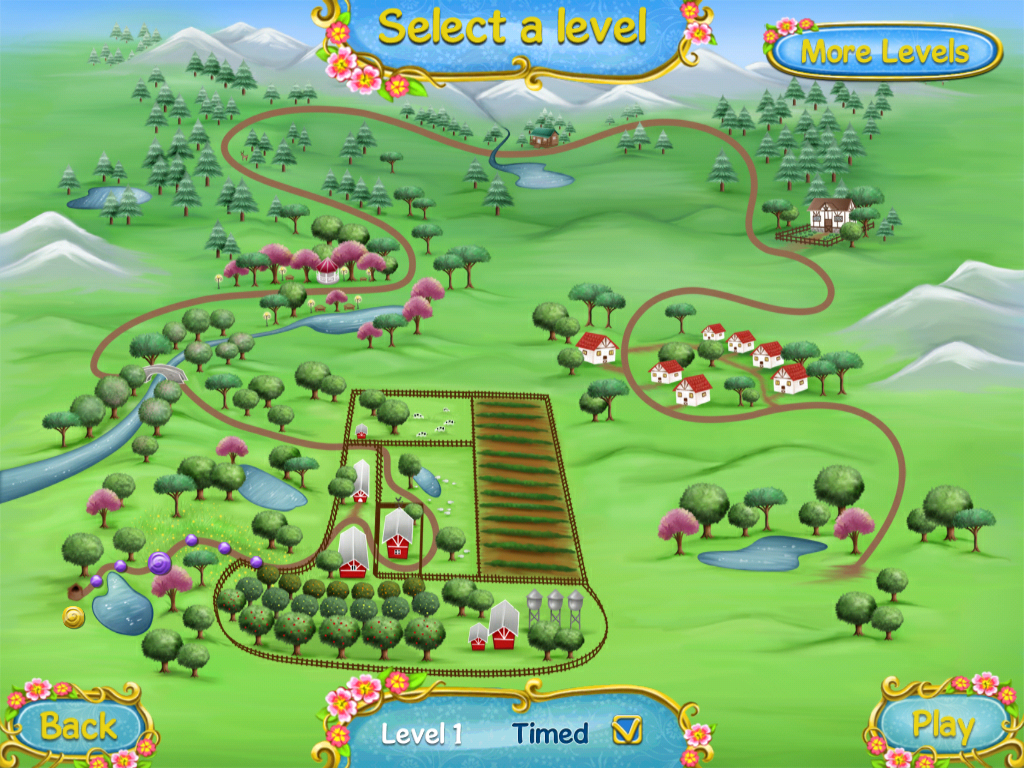 Spring Bonus (iPad) screenshot: The map