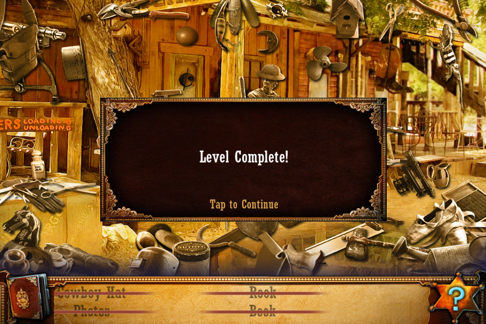 Wild West Quest (iPhone) screenshot: Level complete
