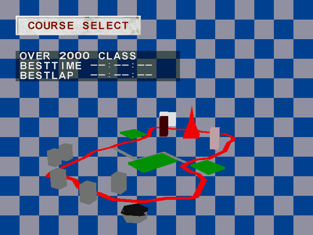 C1 Circuit (PlayStation) screenshot: Course selection