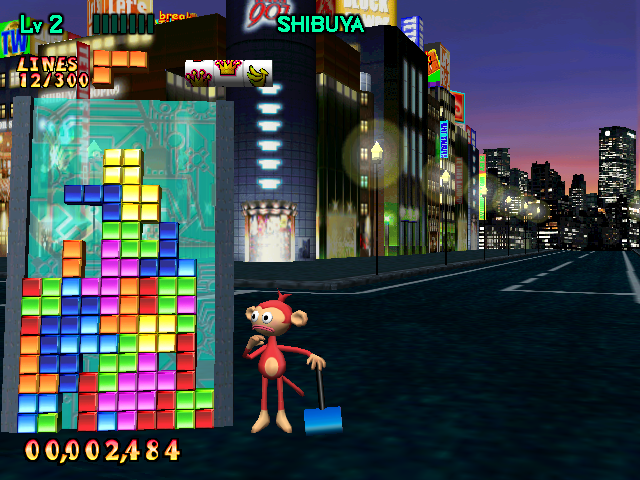 Sega Tetris (Arcade) screenshot: And here the streets of Shibuya