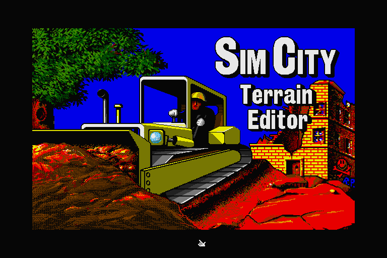 Sim City: Terrain Editor (Sharp X68000) screenshot: Title screen