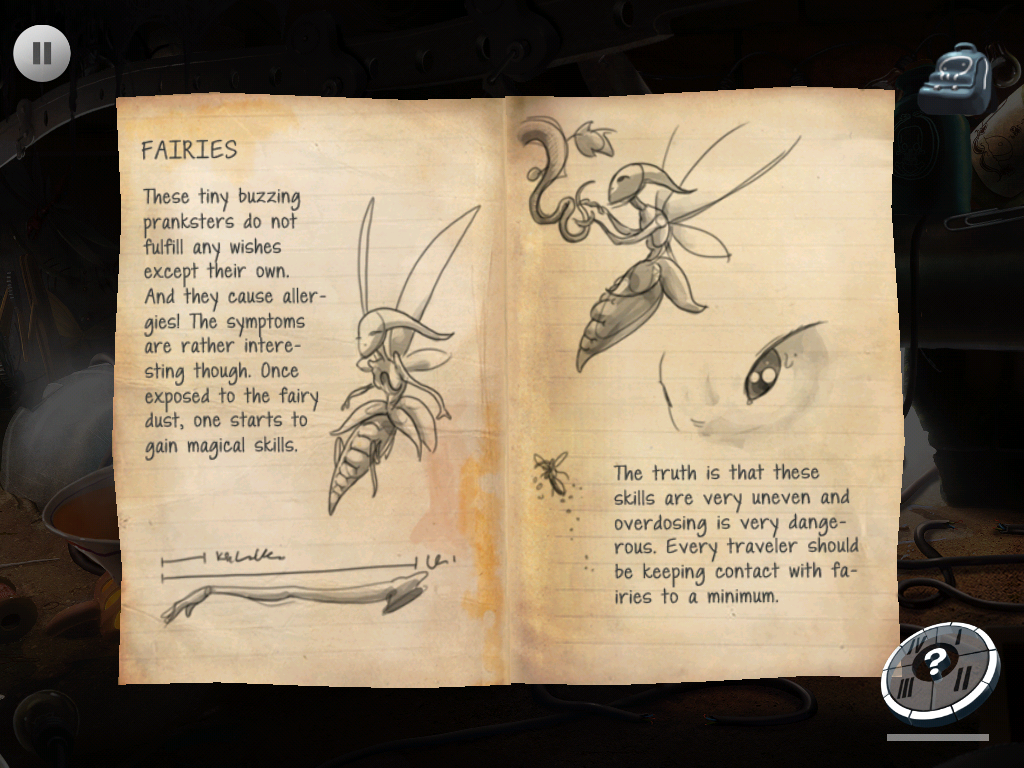 Violett (iPad) screenshot: I found a page about a creature of these lands.