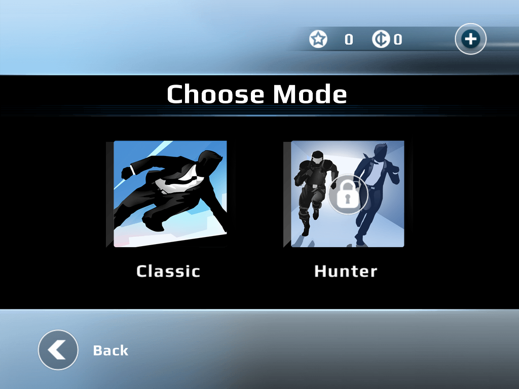 Vector (iPad) screenshot: Choose your mode. Only one is available at this time.