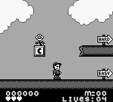 Spot: The Cool Adventure (Game Boy) screenshot: Choose a character, and difficulty