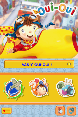 Oui-Oui: Grande Fête au Pays des Jouets (Nintendo DS) screenshot: Main menu