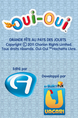 Oui-Oui: Grande Fête au Pays des Jouets (Nintendo DS) screenshot: Splash screen