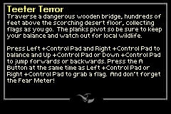 Fear Factor: Unleashed (Game Boy Advance) screenshot: Teeter Terror introduction