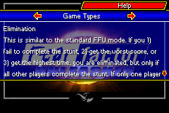 Fear Factor: Unleashed (Game Boy Advance) screenshot: Game Types