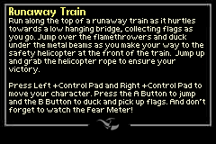 Fear Factor: Unleashed (Game Boy Advance) screenshot: Runaway Train introduction