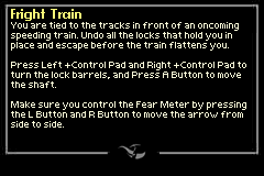 Fear Factor: Unleashed (Game Boy Advance) screenshot: Fright Train introduction