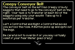 Fear Factor: Unleashed (Game Boy Advance) screenshot: Creepy Conveyor Belt introduction