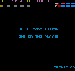 Section-Z (Arcade) screenshot: Start Screen.