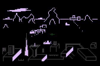 Rocket Raiders (Atari 8-bit) screenshot: The City Powers Up