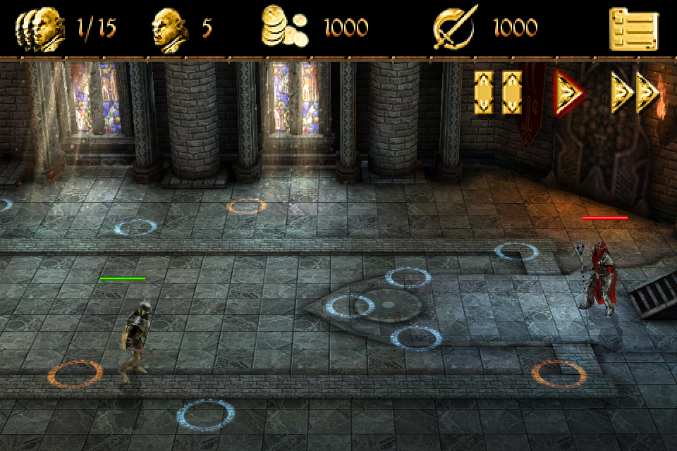 Two Worlds II: Castle Defense (iPhone) screenshot: Here they come