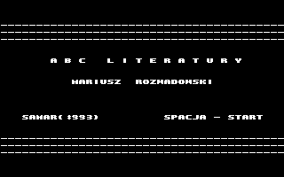 ABC Wiedzy (Commodore 64) screenshot: ABC Literatury