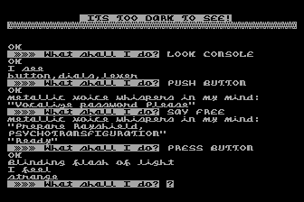 Savage Island Part Two (Atari 8-bit) screenshot: It's too dark to see!