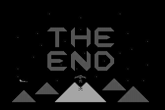 Protector (Atari 8-bit) screenshot: The end.