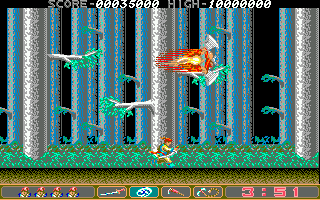 Ninja Spirit (Amiga) screenshot: Level 2 boss