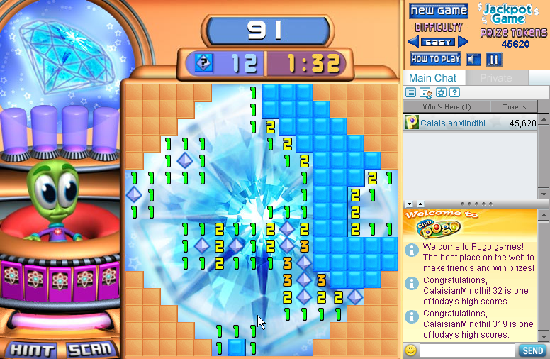 Stellar Sweeper (Browser) screenshot: The game area is usually not square.