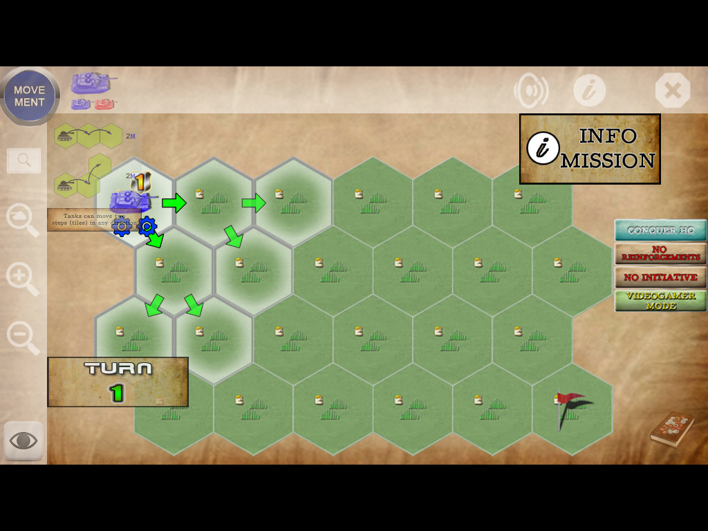 Retaliation: Path of War (iPad) screenshot: Starting mission 1