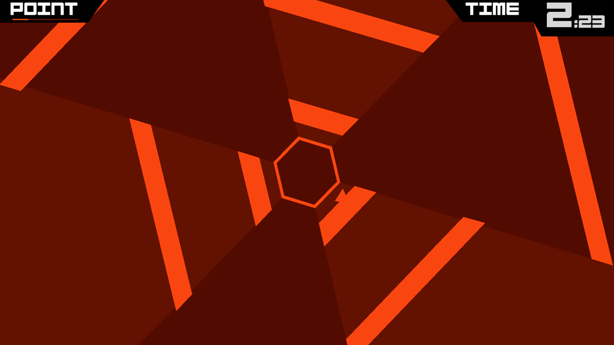 Super Hexagon (Android) screenshot: One of the colours