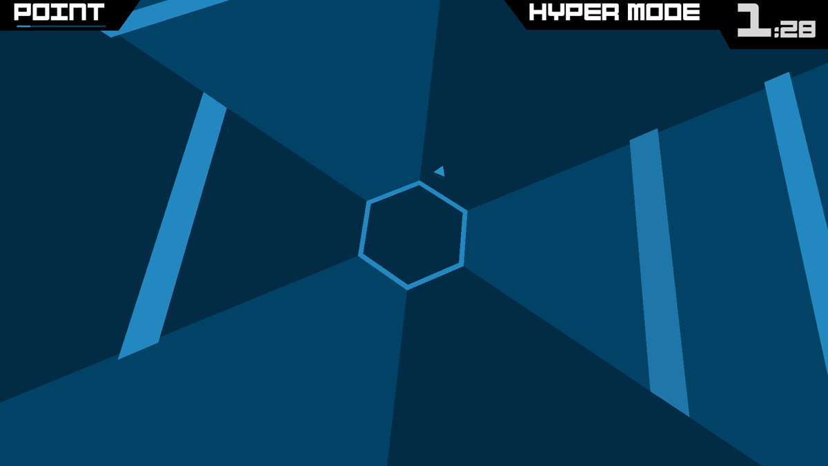 Super Hexagon (Android) screenshot: Playing one of the Hyper modes