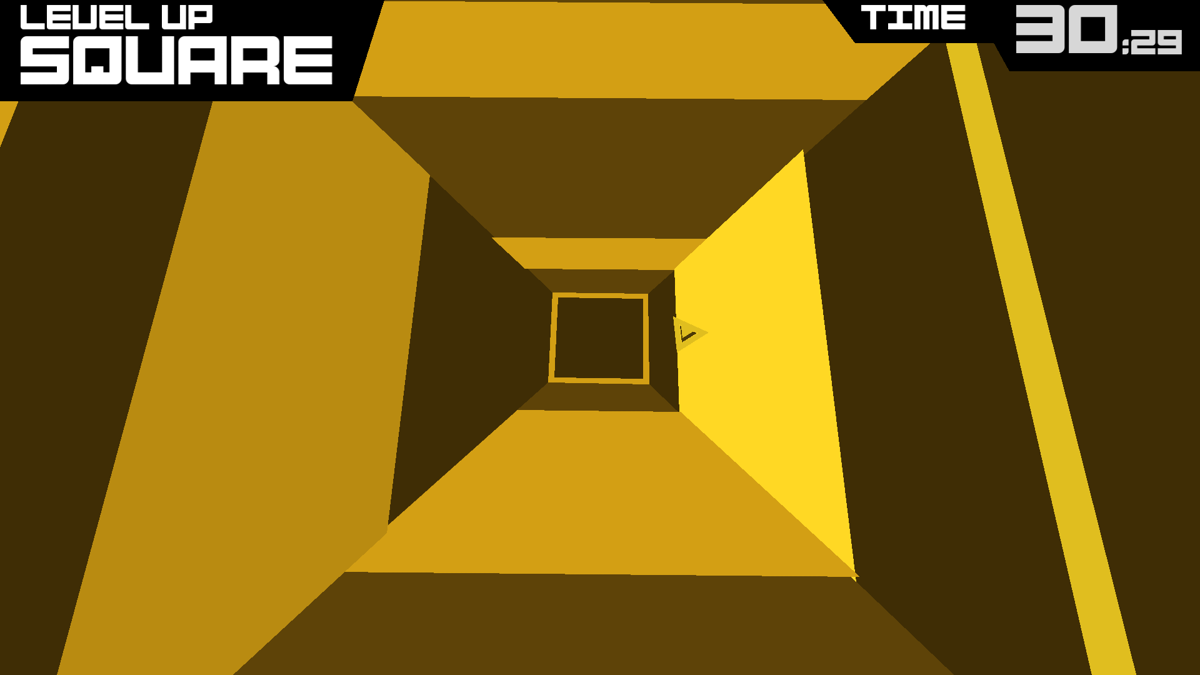 Super Hexagon (Android) screenshot: A square-themed gameplay phase