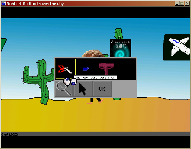 Robert Redford Saves the Day: Episode 1: Getting There (Windows) screenshot: Inventory window