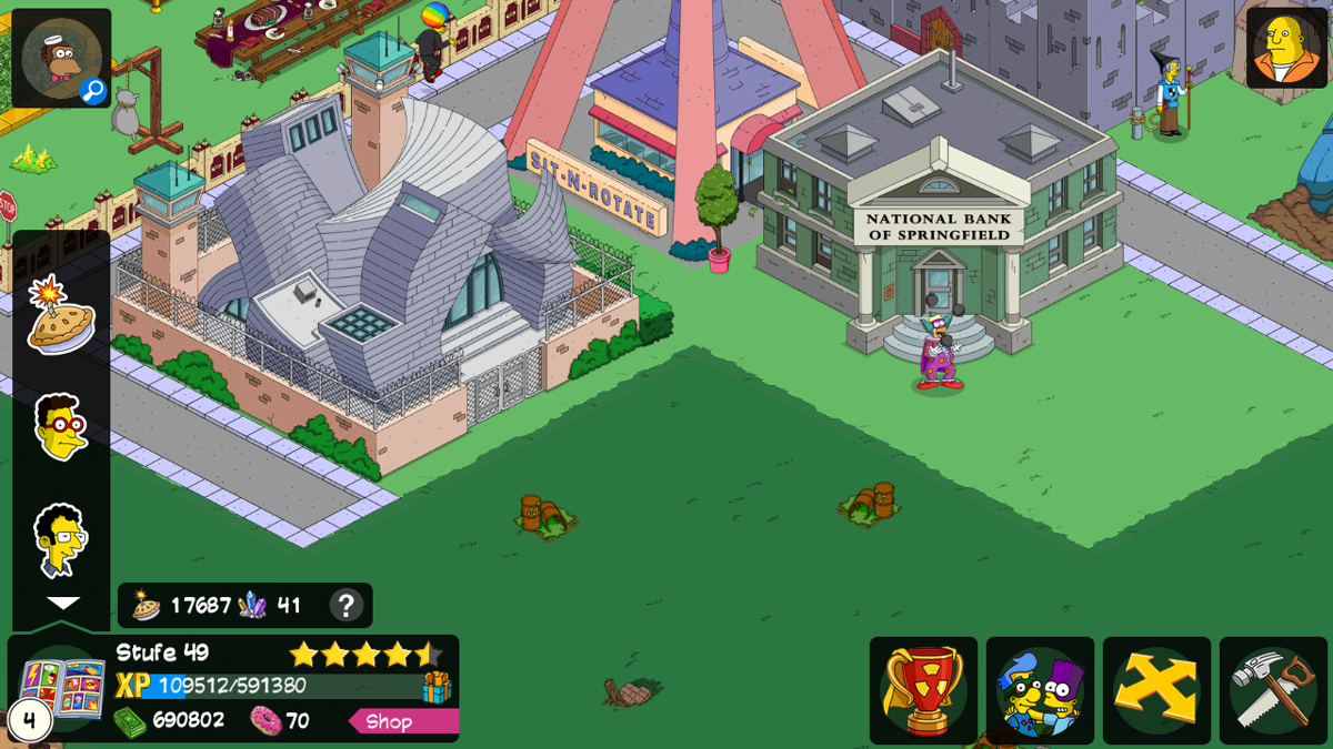 The Simpsons: Tapped Out (Android) screenshot: Comic Quest 2015 - Beside super heroes there are also super villains.