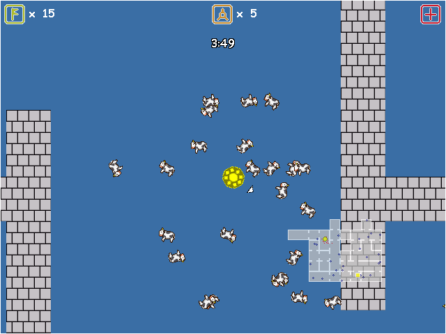 Bumper Blaster (Windows) screenshot: It's cowpocalypse!