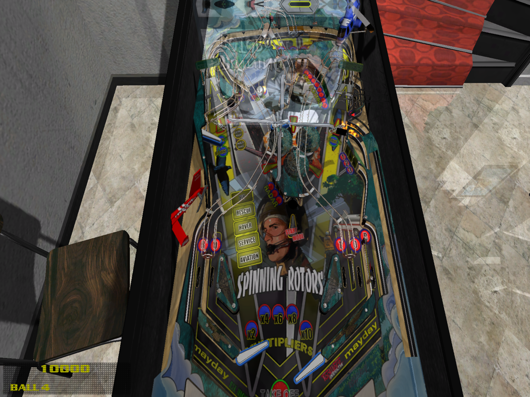 Dream Pinball 3D (Windows) screenshot: Spinning Rotors table