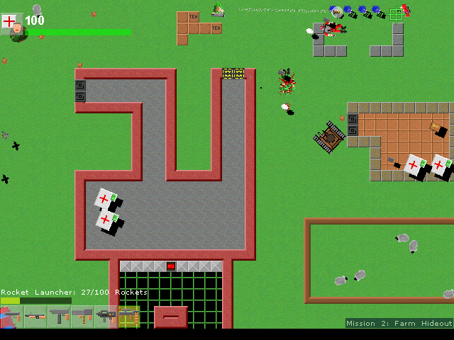 Meteor (Windows) screenshot: That enemy is soon going to eat my rocket