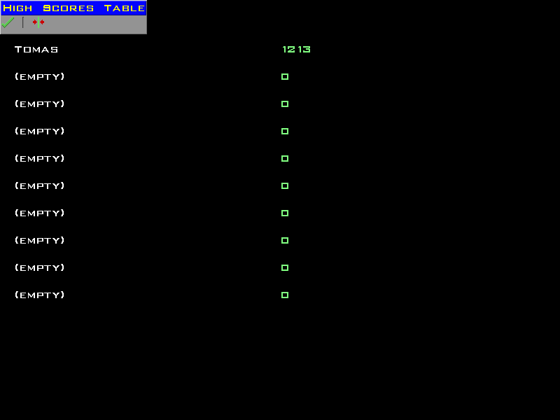 Bubbles (Windows) screenshot: The high score table