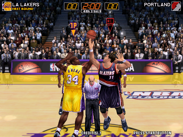 Virtua NBA (Arcade) screenshot: Tip off