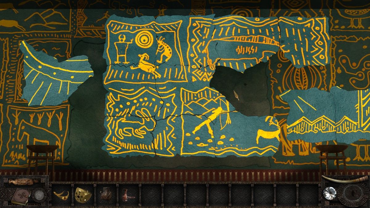 Chronicles of Mystery: Secret of the Lost Kingdom (Windows) screenshot: Assembling the broken tiles